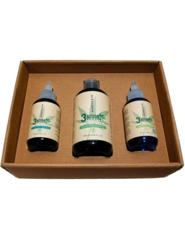 3 ACTION GREEN set, with hemp seed oil, 3pcs