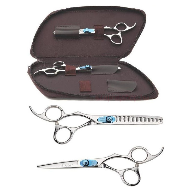 OLIVIA SET XTREME, scissors for cutting 5.0'' + thinning scissors 6.35''