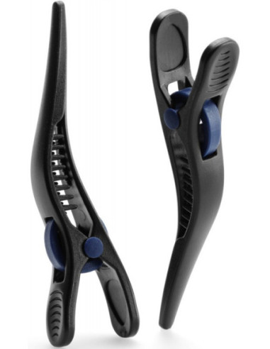 Plastic hair clips Perfect clip, black, 2 pcs