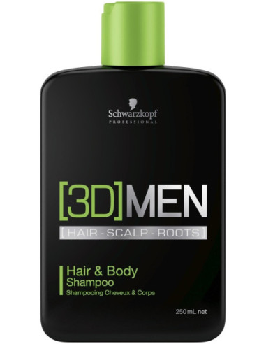 3D Men hair &amp, body shampoo 250ml
