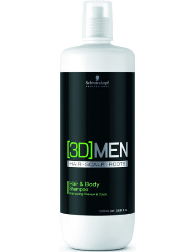 3D Men hair &amp, body shampoo 1000ml