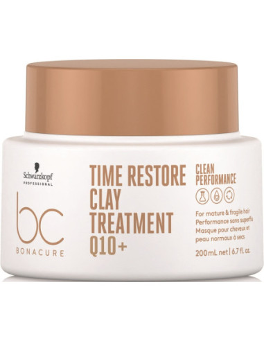 BC CP Time Restore Q10+ Маска-глина для зрелых и длинных волос 200 мл