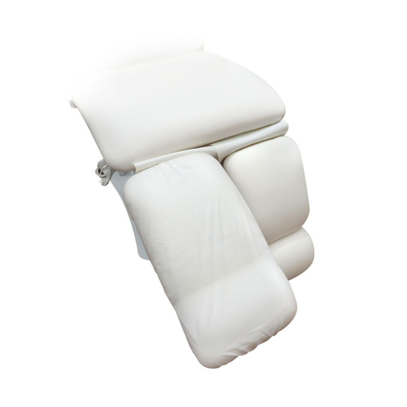 Leg cover for pedicure chair with rubber bands, non woven 25 gr, 1pcs.