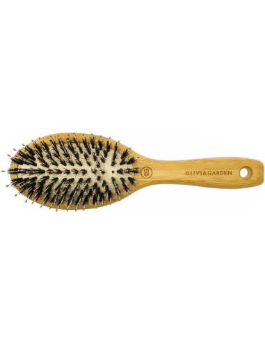 Bamboo Touch Hairbrush, combined bristles, antistatic, bamboo, S