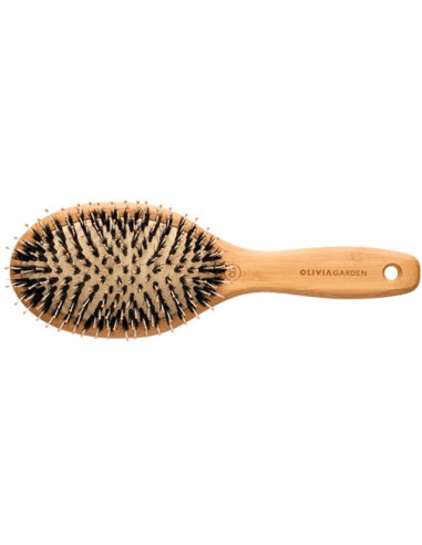 Bamboo Touch Hairbrush, combined bristles, antistatic, bamboo, M