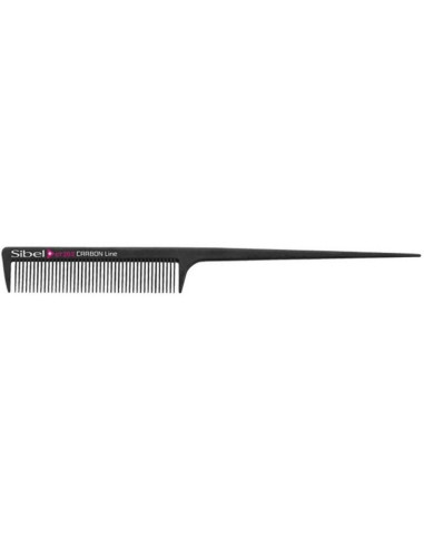 Comb with handle, for cutting and styling, carbon, antistatic, very strong 22cm