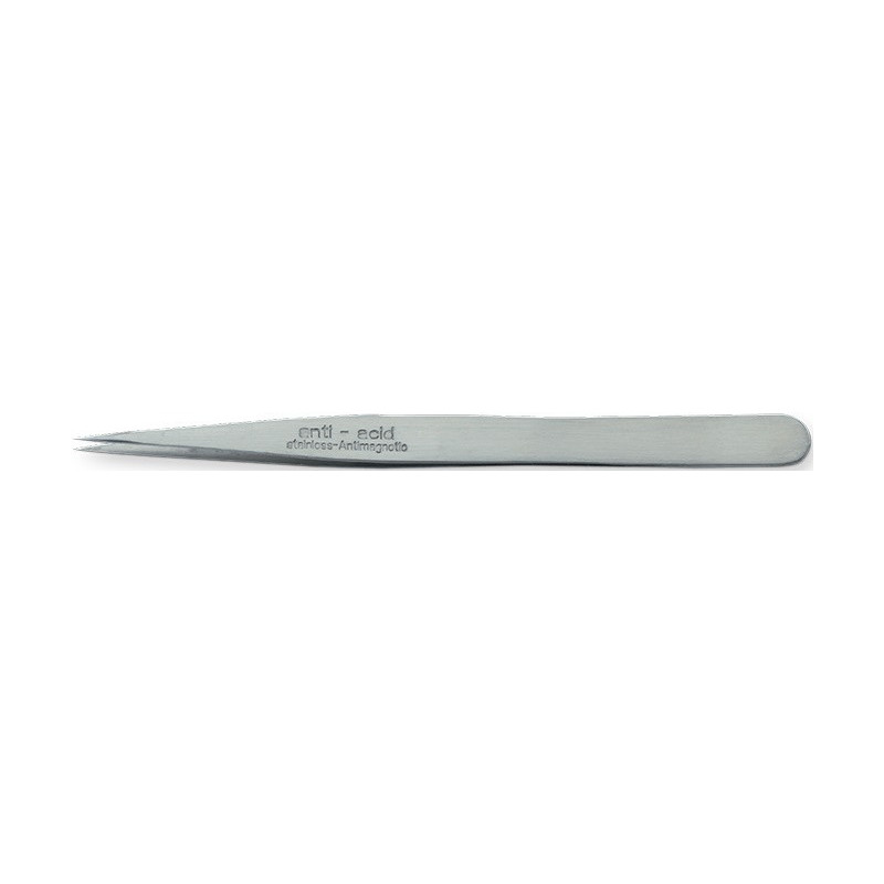 INOX Eyebrows tweezers pointed, stainless steel, 9cm