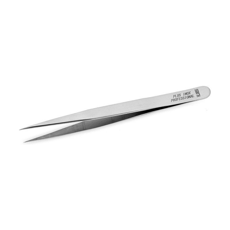 INOX Pointed straight tweezers, stainless steel, 13cm