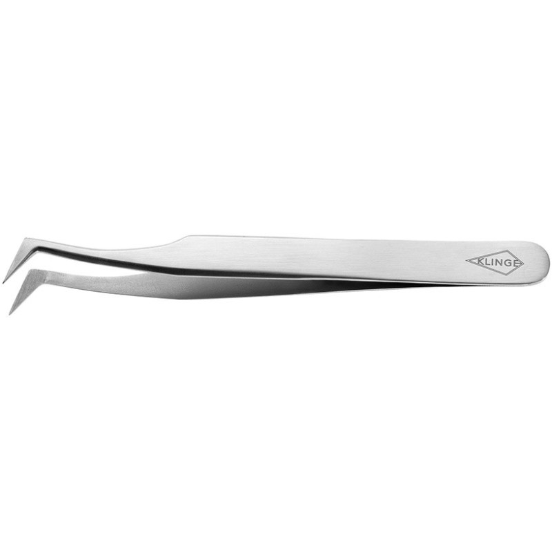 INOX Volume tweezers, curved, stainless steel, 13cm