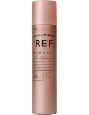 REF Hold & Shine 545 Лак для волос сильной фиксации с блеском 300мл
