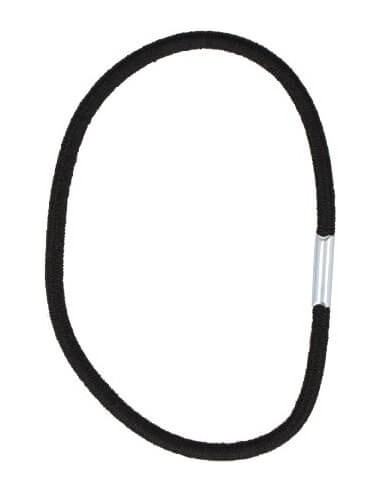 Rubber for hair, fine, black, 15pcs