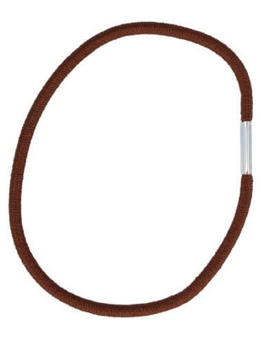 Rubber for hair, fine, brown, 15pcs