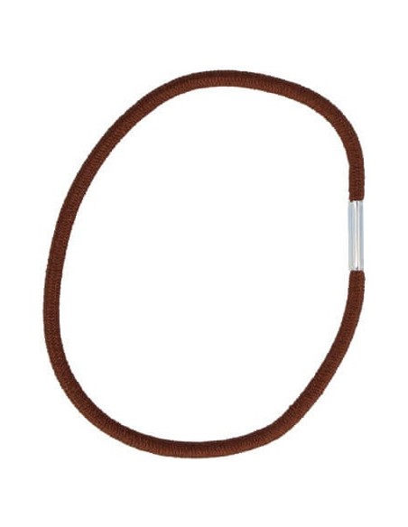 Rubber for hair, fine, brown, 15pcs