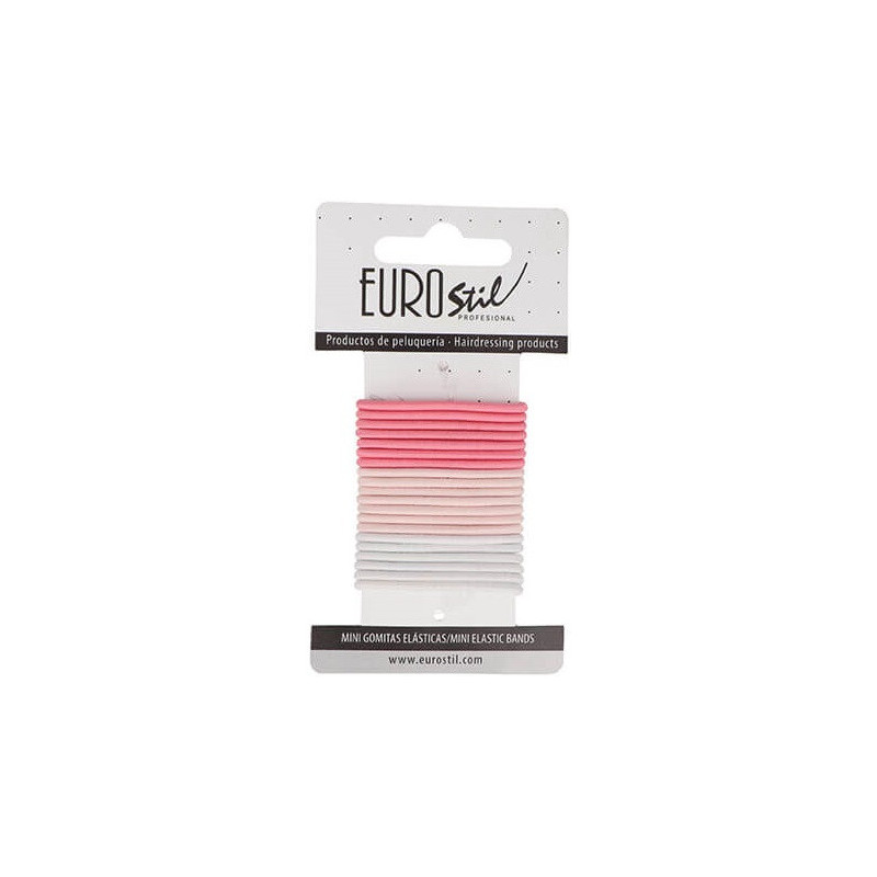Rubber hair, small, pink, 20pcs