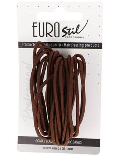 Rubber hair, brown 25pcs