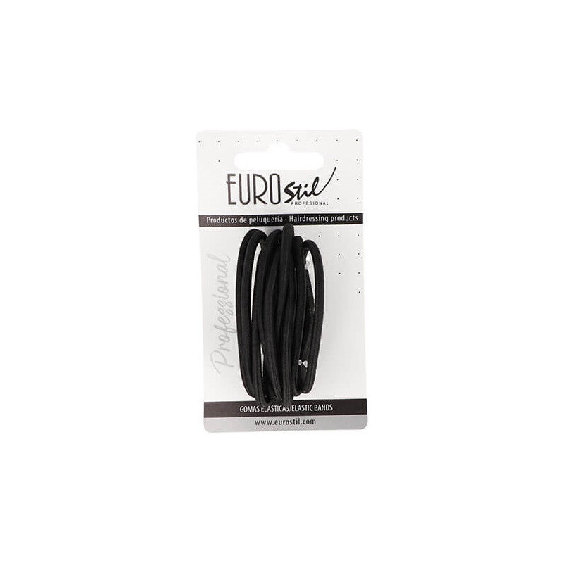 Rubber for hair, thick, black 10pcs