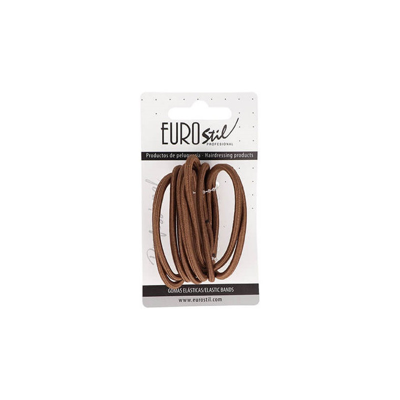 Rubber for hair, thick, brown 10pcs