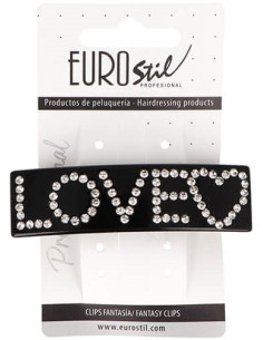 Hair clip LOVE, black