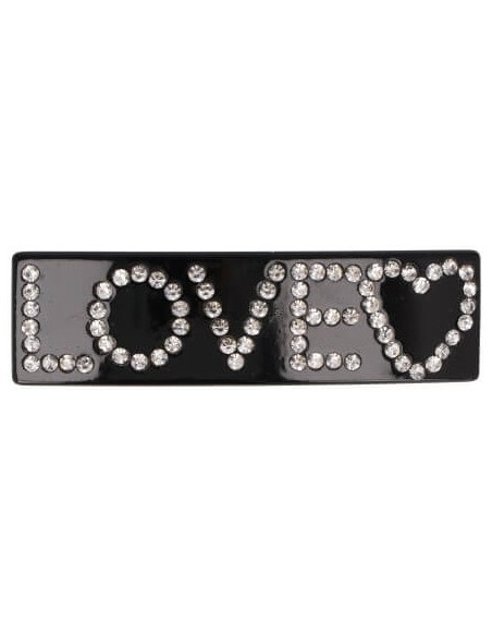 Hair clip LOVE, black
