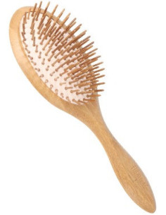 Hair brush, oval, bamboo