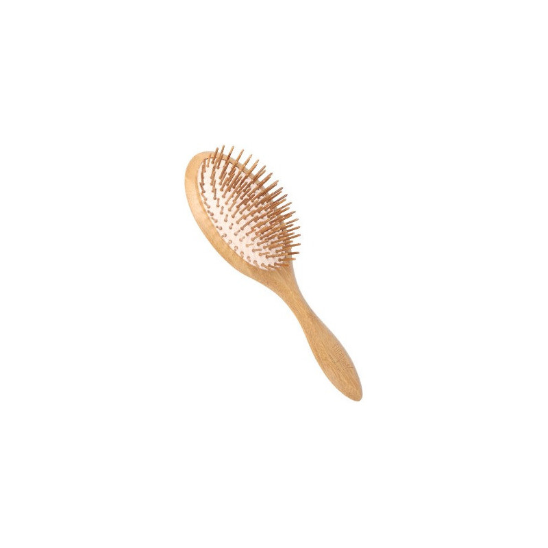 Hair brush, oval, bamboo