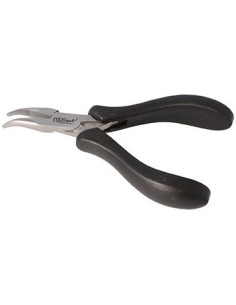 Hair extension pliers, curved