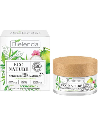 ECO NATURE Coconut water, Green Tea, Lemongrass, detoxifying matting cream 50ml