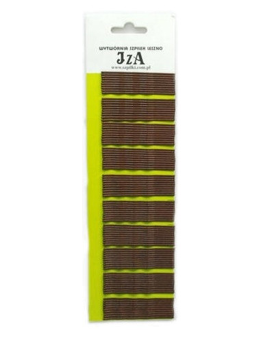 Hair clips, wavy, 70mm, brown, matte,...