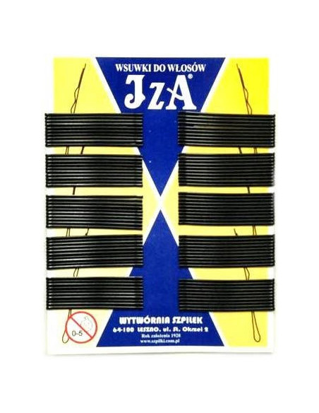 Sprādzes matiem, gludas, 60mm, melnas, 100 gab.