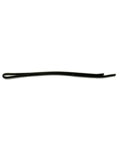 Hair clips, smooth, 60mm, black, 12pcs.