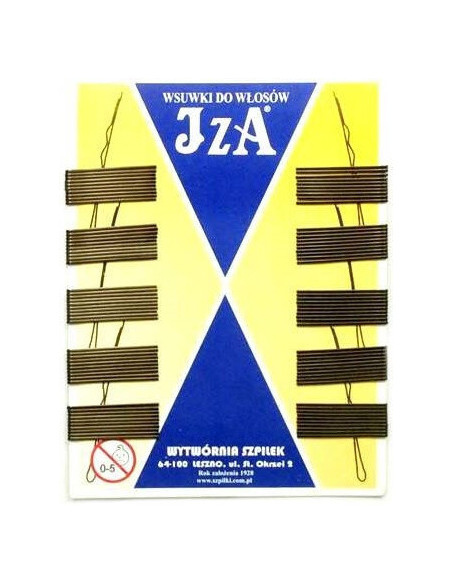 Sprādzes matiem, gludas, 4 cm, brūnas, 100 gab.