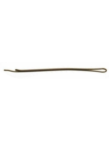 Hair clips, smooth, 5 cm, brown, 100 pcs.