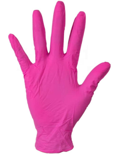 Gloves Nitrylex Collagen PF | Nitryl| No powder (Small, 6-7) | Pink 100 pcs