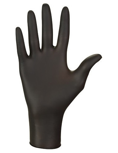 Gloves Nitrylex PF Black | Nitryl| No powder (Small, 6-7) | Black 100 pcs