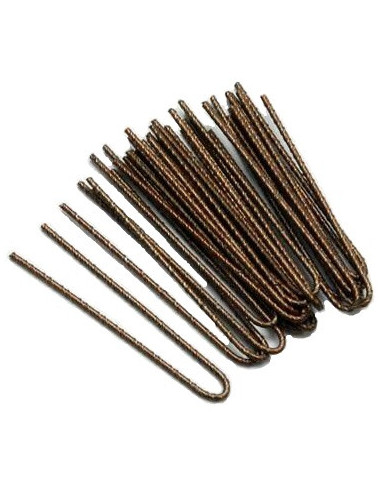 Japanese hairpins, 5 cm, brown, 20 pcs.