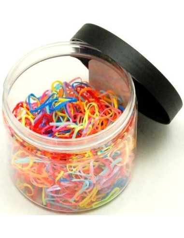 Rubber bands for hair, different colors, 500 pcs.