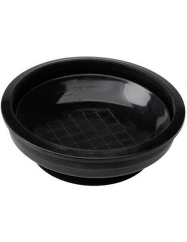 Retractable black bowl with suction cup for dye
