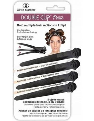 Olivia Garden Double Clip Hair clips small, 4pcs