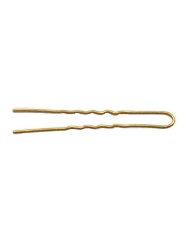 Hairpins, wavy, 45mm, gold, 20 pcs