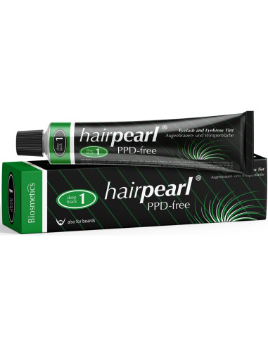 Hairpearl Краска для ресниц и бровей, без PPD, нет. 1 – глубокий черный, 20мл