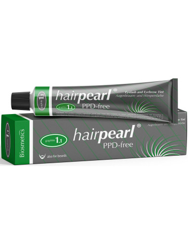 Hairpearl Eyelash and Eyebrow Tint No 1.1, PPD free, Graphite Grey 20ml