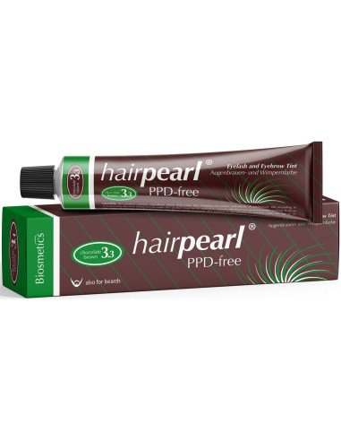 Hairpearl Eyelash and Eyebrow Tint No 3.3, PPD free, Chocolate Brown 20ml