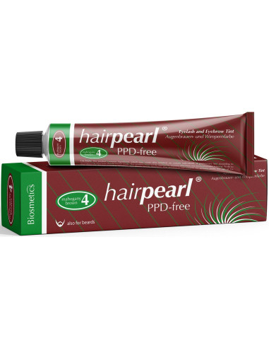 Hairpearl Краска для ресниц и бровей, без PPD, №4 – коричневый махагон 20мл
