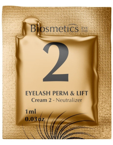 Biosmetics Eyelash Perm&Lift Cream 2, Neutralizer Lotion, 1ml