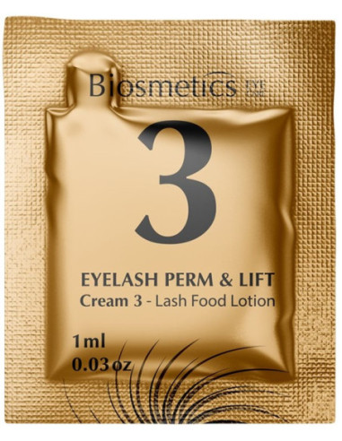 Biosmetics Ilgviļņu krēms skropstām 3 kondicionējošs losjons 1ml