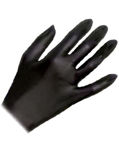 Gloves, Polyvinyl derivative, 50pcs, L, black