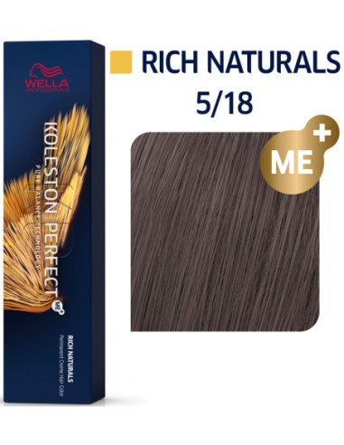 Koleston Perfect ME+ permanent hair color 5/18 KP ME+ RICH NATURALS 60ml