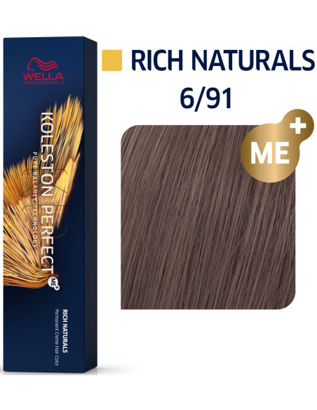 Wella noturīga matu krāsa Koleston Perfect ME+ 6/91, 60 ml