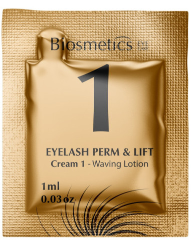 Biosmetics Eyelash Perm&Lift Cream 1, Waving Lotion, 1ml