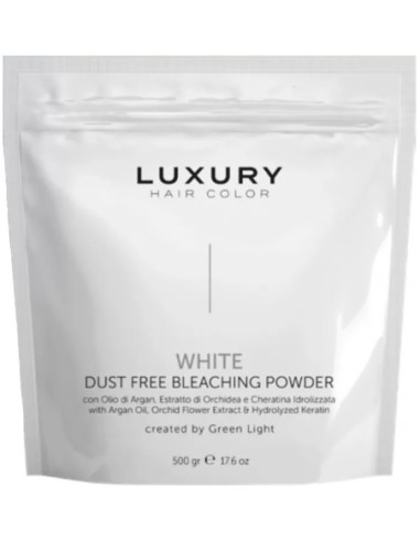Luxury Hair Color White Dust Free Balinātājs - pulveris, 500g